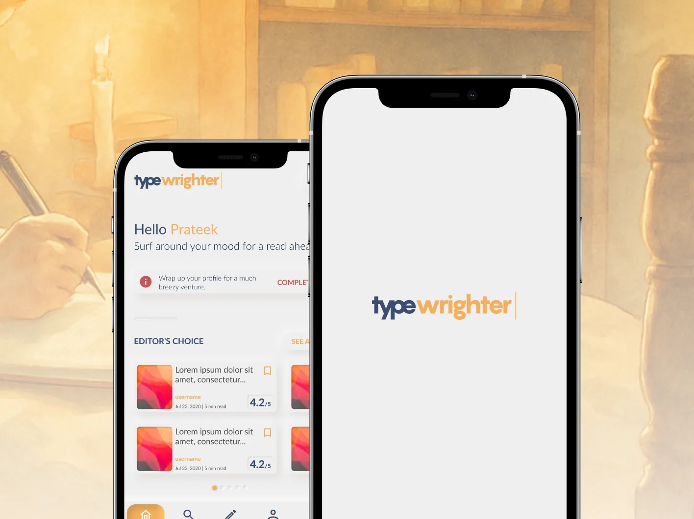 Typewrighter showcase